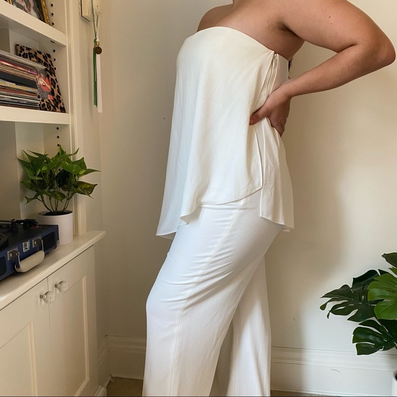 Halston Heritage white strapless jumpsuit - Picture 3 of 3